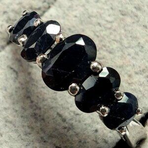 Silver Sapphire 1.2Ct Ring, Suggested Retail Value $200